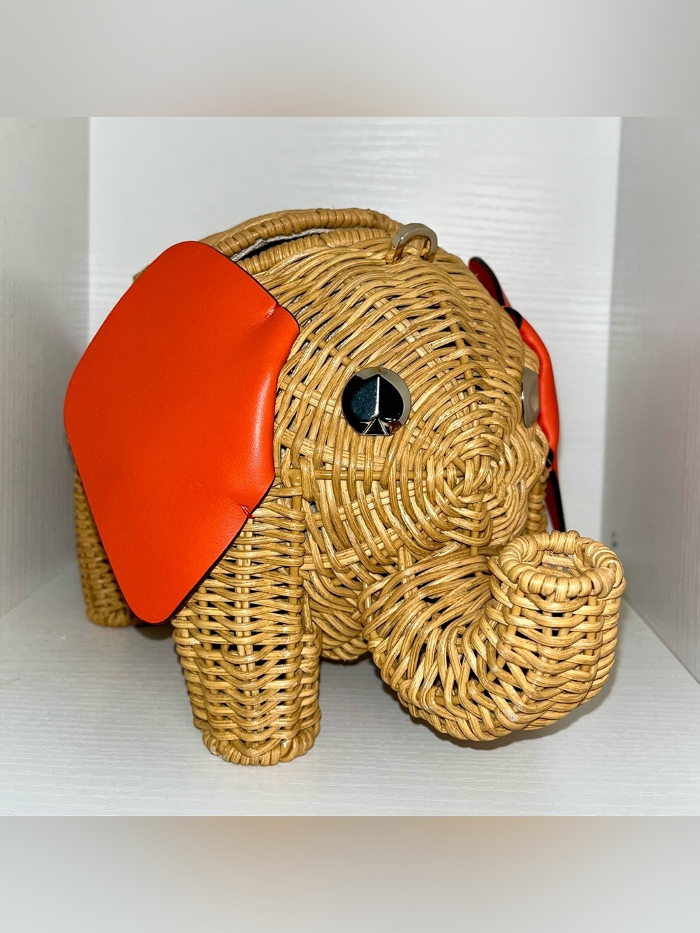 kate spade NWT! Tiny Wicker Elephant Crossbody Bag